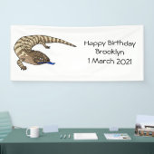 Cartoon van de hagedis spandoek (Beurs)