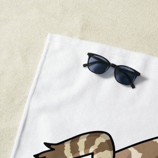 Cartoon van de hagedis strandlaken (In situ)