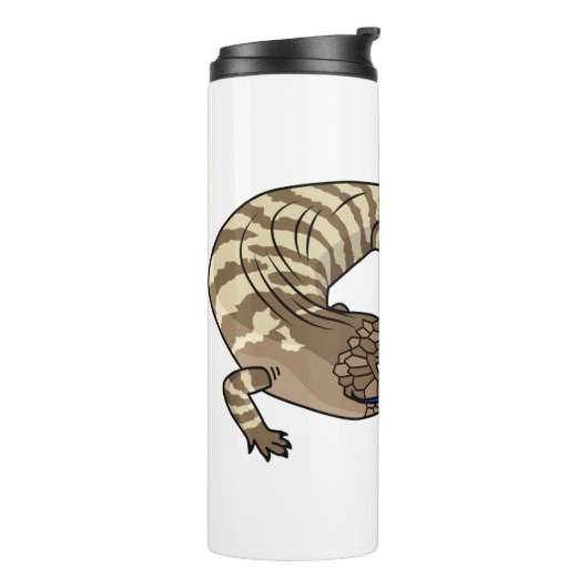 Cartoon van de hagedis thermosbeker (Gedraaid links)