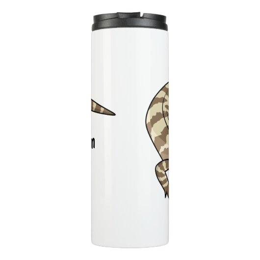 Cartoon van de hagedis thermosbeker (Achterkant)