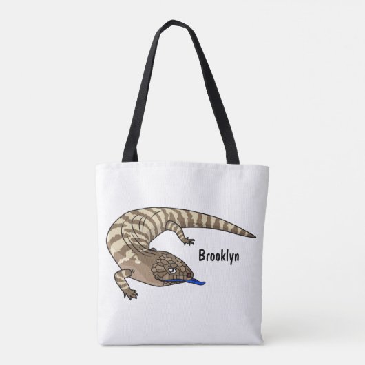Cartoon van de hagedis tote bag (Achterkant)