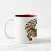 Cartoon van de hagedis tweekleurige koffiemok (Links)