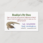 Cartoon van de hagedis visitekaartje (Voorkant)