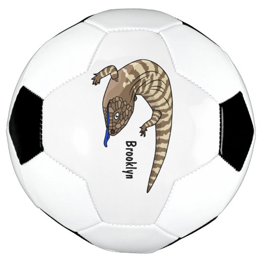 Cartoon van de hagedis voetbal (Gedraaid)