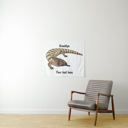 Cartoon van de hagedis wandkleed (In Situ (horizontaal))