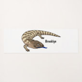 Cartoon van de hagedis yogamat (Achterkant (horizontaal))