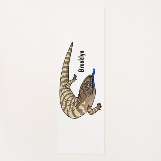 Cartoon van de hagedis yogamat (Voorkant)