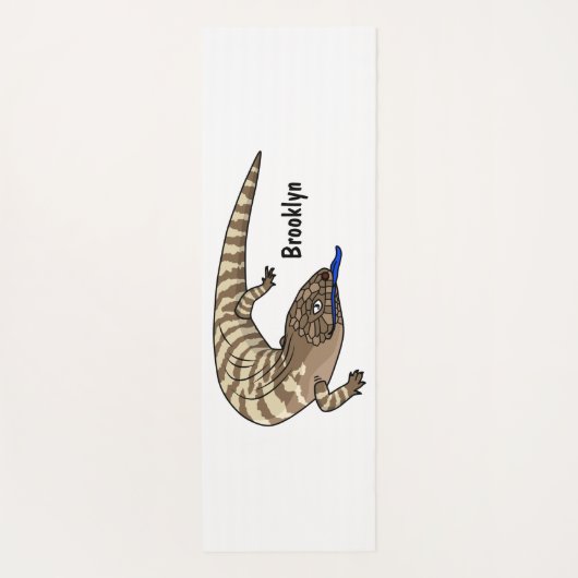 Cartoon van de hagedis yogamat (Achterkant)