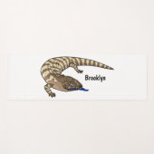 Cartoon van de hagedis yogamat (Voorkant (horizontaal))