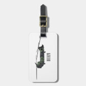 Cartoon van de helikopter van het Chinese leger Bagagelabel (Voorkant verticaal)