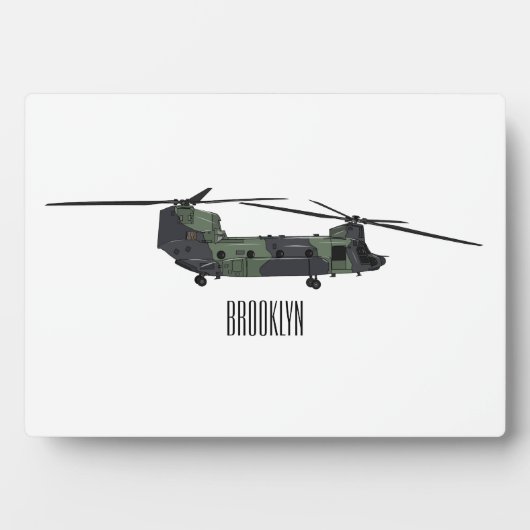 Cartoon van de helikopter van het Chinese leger Fotoplaat (voorkant)