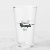 Cartoon van de helikopter van het Chinese leger Glas (Achterkant)