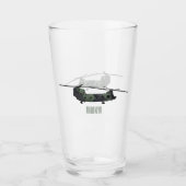 Cartoon van de helikopter van het Chinese leger Glas (Voorkant)