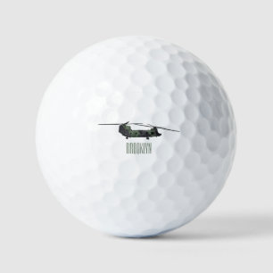 Cartoon van de helikopter van het Chinese leger Golfballen