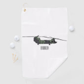 Cartoon van de helikopter van het Chinese leger Golfhanddoek (Insitu)