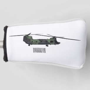 Cartoon van de helikopter van het Chinese leger Golfheadcover