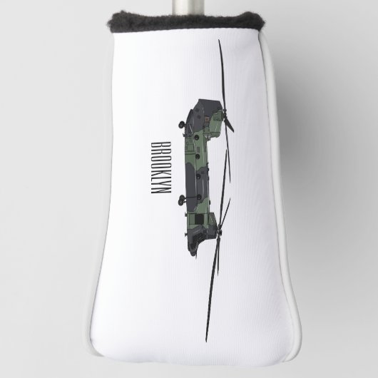 Cartoon van de helikopter van het Chinese leger Golfheadcover (Draai 90)