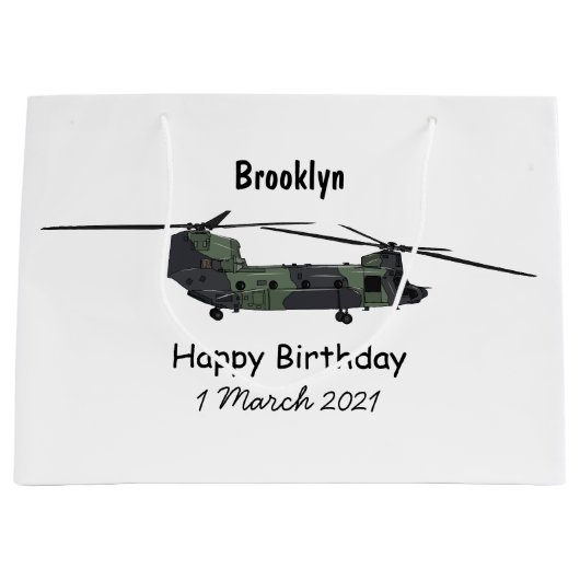 Cartoon van de helikopter van het Chinese leger Groot Cadeauzakje (Voorkant)