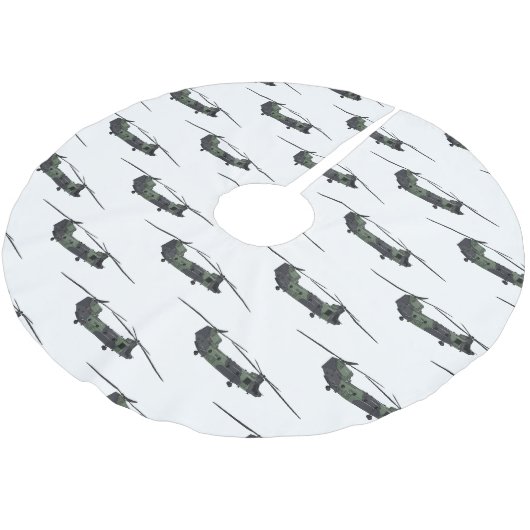 Cartoon van de helikopter van het Chinese leger Kerstboom Rok (Gekanteld)