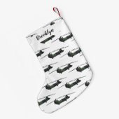 Cartoon van de helikopter van het Chinese leger Kleine Kerstsok (Achterkant (Hangend))