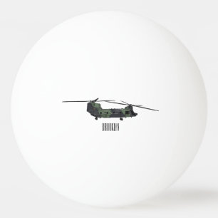 Cartoon van de helikopter van het Chinese leger Pingpongbal