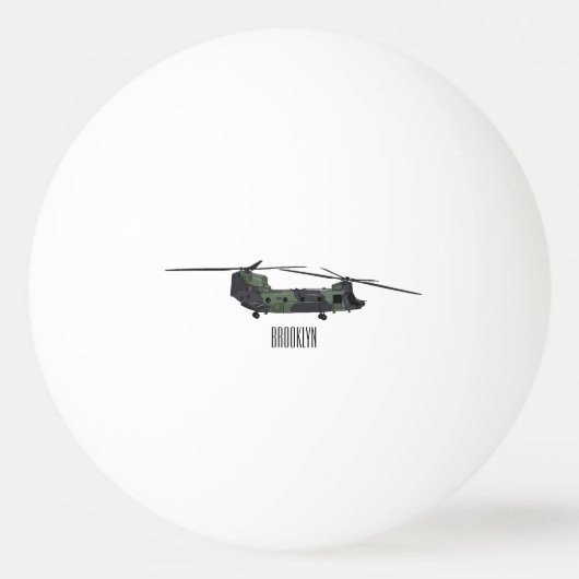 Cartoon van de helikopter van het Chinese leger Pingpongbal (Voorkant)
