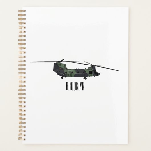 Cartoon van de helikopter van het Chinese leger Planner (Voorkant)