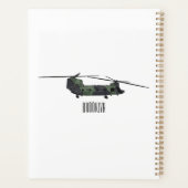 Cartoon van de helikopter van het Chinese leger Planner (Achterkant)