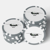 Cartoon van de helikopter van het Chinese leger Poker Chips (Opstapeling)