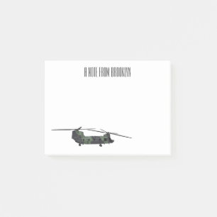Cartoon van de helikopter van het Chinese leger Post-it® Notes
