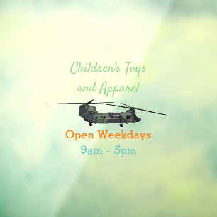 Cartoon van de helikopter van het Chinese leger Raamsticker