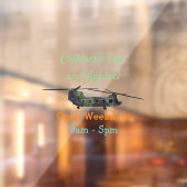 Cartoon van de helikopter van het Chinese leger Raamsticker (Vel 2)