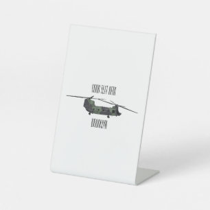 Cartoon van de helikopter van het Chinese leger Reclamebord Met Voetstuk
