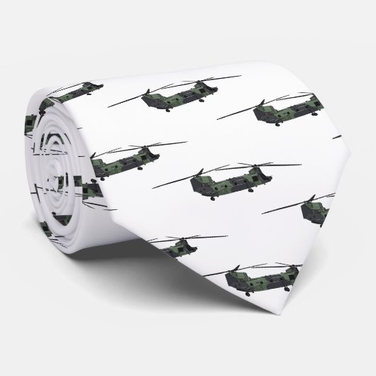 Cartoon van de helikopter van het Chinese leger Stropdas (Opgerold)