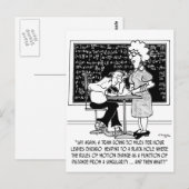 Cartoon van de klasse wiskunde 9478 briefkaart (Voorkant / Achterkant)