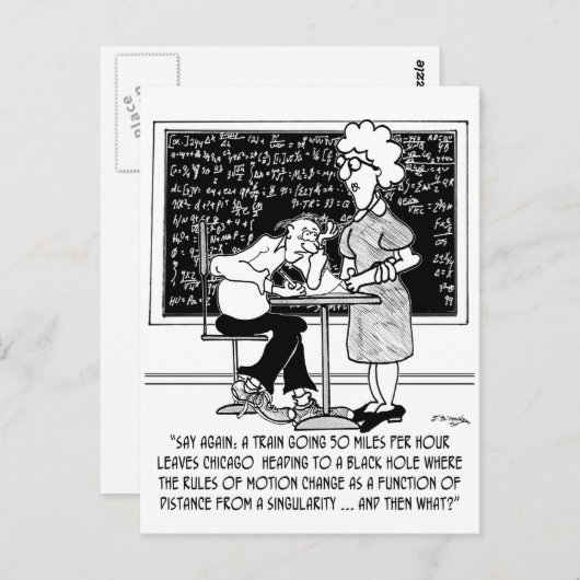 Cartoon van de klasse wiskunde 9478 briefkaart (Voorkant / Achterkant)