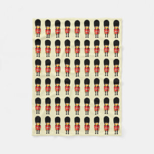 Cartoon van de koningin-garde soldaten fleece deken