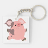 Cartoon van de luis Acryl Sleutelhanger (Achterkant)