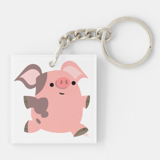 Cartoon van de luis Acryl Sleutelhanger (Achterkant)