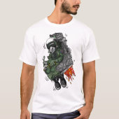 Cartoon van de militaire vuursteentje tegen een pr t-shirt (Voorkant)