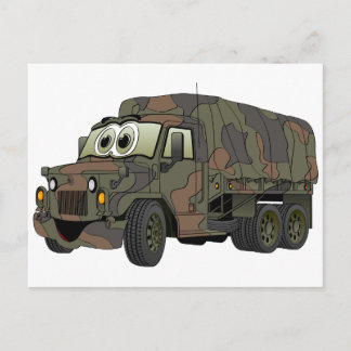 Cartoon van de Military Troop Carrier Briefkaart