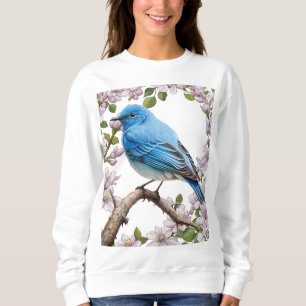 Cartoon van de Mountain Bluebird met Syringa Trui
