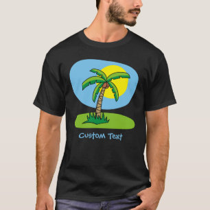 Cartoon van de palmboom T-shirt