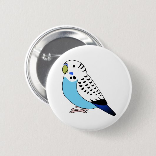 Cartoon van de papegaaien ronde button 5,7 cm (Voorkant /achterkant)