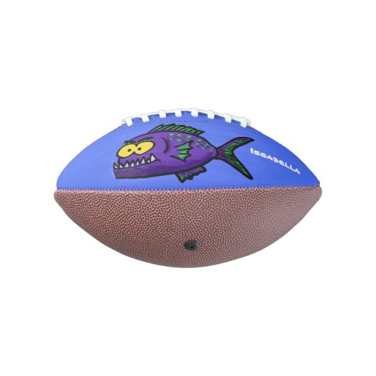 Cartoon van de Piranha-vis American Football (Gedraaid 270)