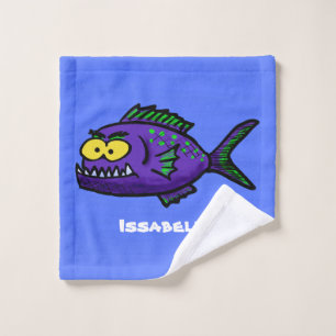 Cartoon van de Piranha-vis Bad Handdoek