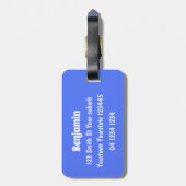 Cartoon van de Piranha-vis Bagagelabel (Achterkant verticaal)