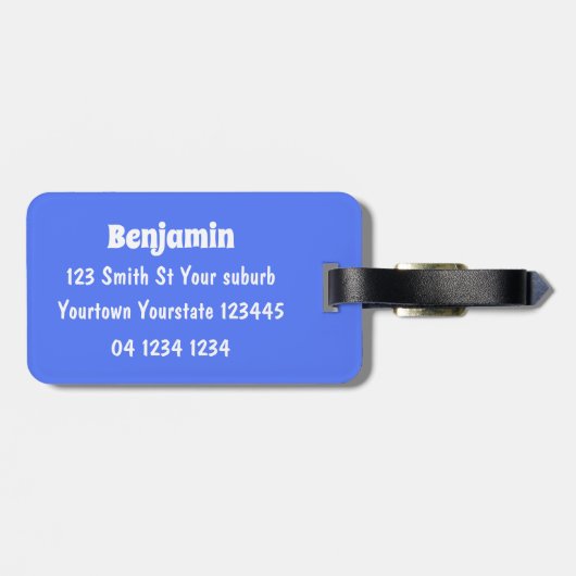 Cartoon van de Piranha-vis Bagagelabel (Achterkant horizontaal)