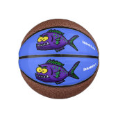 Cartoon van de Piranha-vis Basketbal (Voorkant)