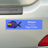 Cartoon van de Piranha-vis Bumpersticker (Op auto)